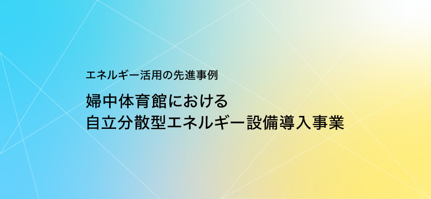 エネルギー活用の先進事例 婦中体育館における自立分散型エネルギー設備導入事業