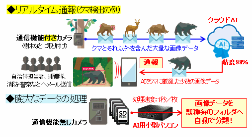 害獣の自動検出AI「Bアラート」の活用例